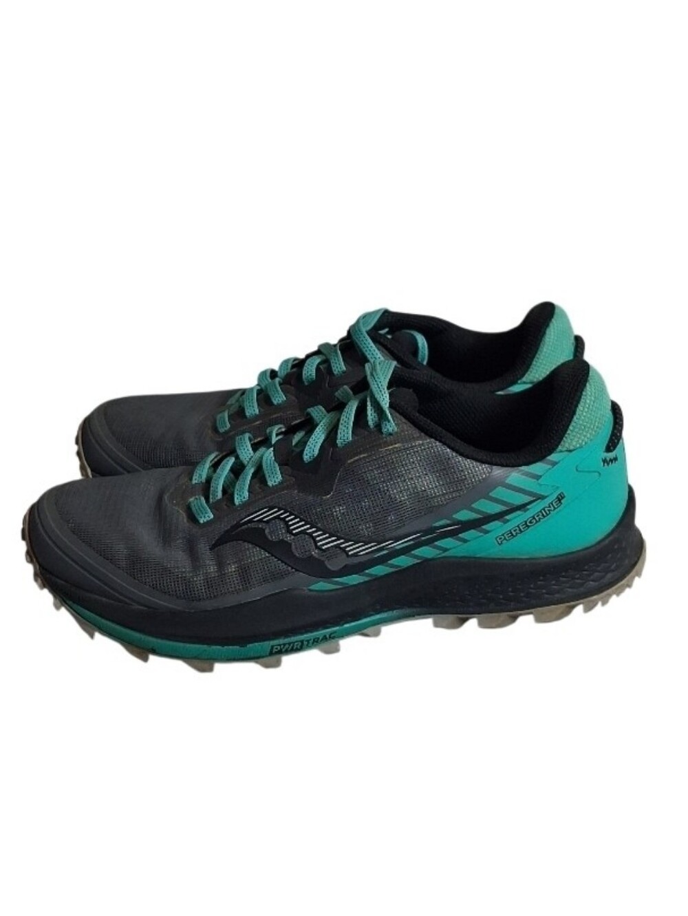 Saucony Peregrine 11 Women Size 8.5 Low Top Sneakers Gray Teal Trail S10641-20
